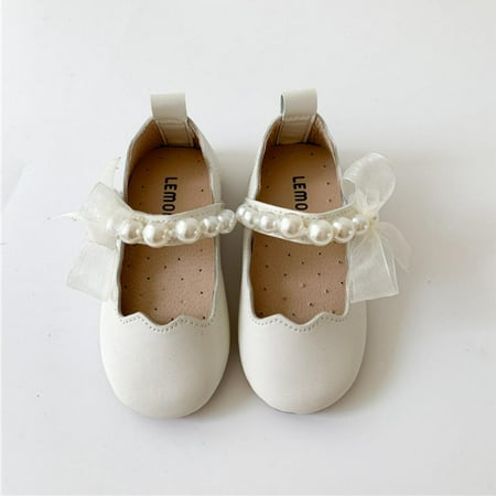 

Toddler/Little Girls Alisa Mary Jane Dress Shoes Flower Girl Ballet Flats with Bow for Party School