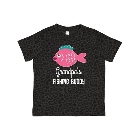 

Inktastic Grandpa Fishing Buddy Girls Fish Gift Toddler Toddler Girl T-Shirt