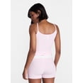 thumbnail image 3 of No Boundaries Women’s and Women’s Plus Cloud Core Sleepwear Cami and Boxers, 2-Piece Set, Sizes XXS-3X, 3 of 5