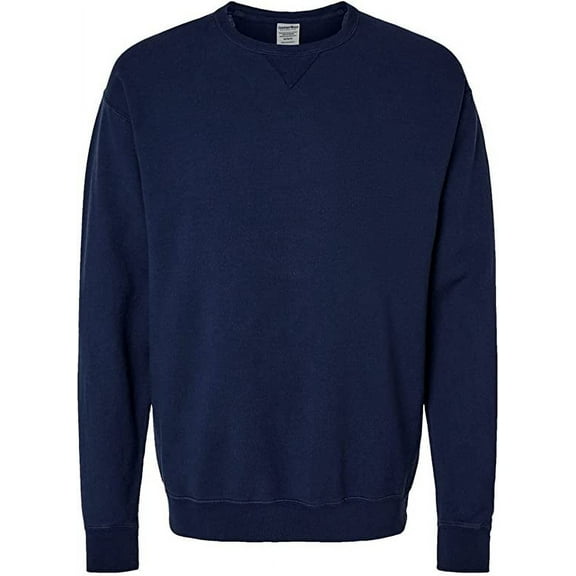 Hanes Comfortwash Garment Dyed Fleece Sweatshirt GDH400 Unisex Midnight L