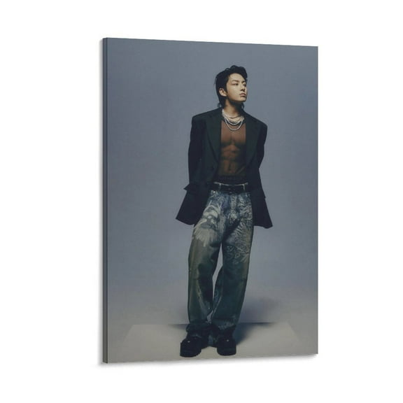 Singer Jung Kook Posters Print Photo Art Painting Canvas Poster Home Decorative Bedroom Modern Decor Posters Gifts 12x18inch(30x45cm)
