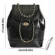 thumbnail image 1 of 2023 Women's Korea Autumn Winter Mini Chains Backpack Ladies Student Oil Wax Leather Shoulder Bag Black&Silver Solid Rucksacks, 1 of 1