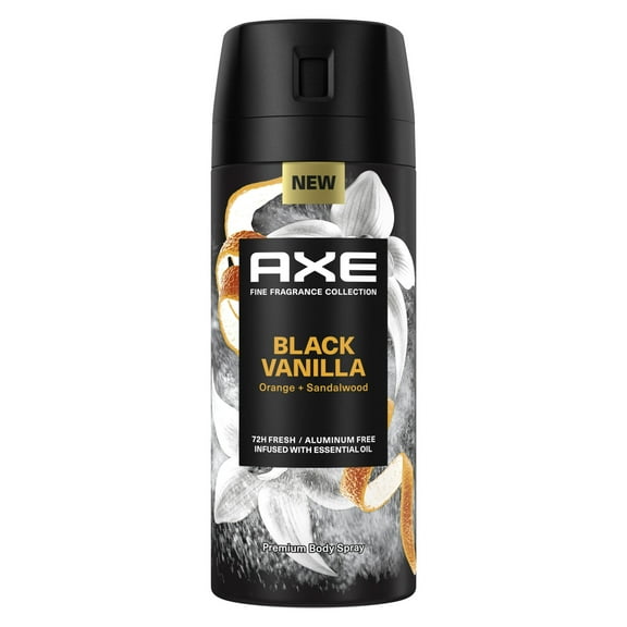 Axe Fine Fragrance Collection Premium Body Spray Black Vanilla, 4 oz..