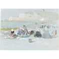 thumbnail image 3 of George Henry Boughton 14x11 Black Modern Framed Museum Art Print Titled - Washerwomen on the Beach at Etretat, 3 of 5