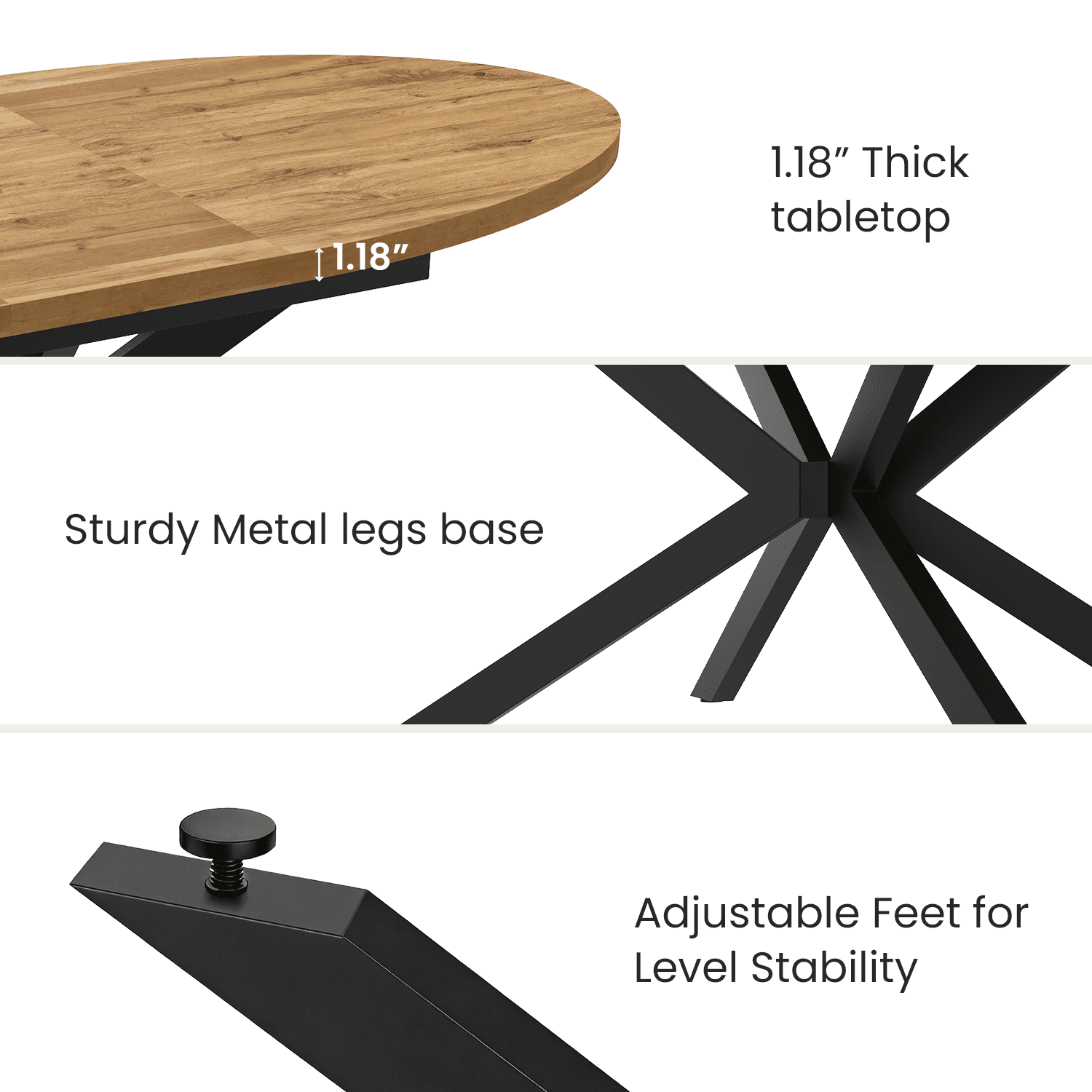 63.2"-78.9" Extendable Round Dining Table for 4-6, Mid Century Modern Wooden Round Table with Removable Leaves Space Saving, Large Folding Dining Table for Dining Living Room , Walnut