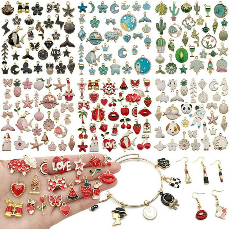 31/40pcs Mix Cute Enamel Charms Pendants for Jewellery Making Earrings  Bracelets