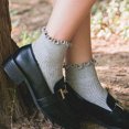 thumbnail image 4 of 6 Pairs High Thigh Socks Striped Over Knee Thin Tights Long Stocking for Women Leg Warmer, 4 of 12