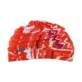 thumbnail image 6 of Unique Bargains 1 Pc Elasticity Mountain Peaks Pattern Swim Cap 5.91"x9.25" Orange, 6 of 6