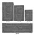 thumbnail image 2 of Better Trends Bath Rugs 4 Piece Set 100% Cotton Bathroom Rug Soft, Water Absorbent, Reversible, Machine Washable for Bathroom Decor Toilet Base Contour And, Bath Mat Gray Lux Collection, 2 of 4