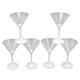 thumbnail image 4 of Vasos de Martini de plástico con luz LED parpadeante, vasos de cóctel LED de 210ml con vástago, copa brillante para fiesta, 6 uds., 4 of 5