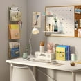 thumbnail image 3 of 3-Pack Metal Wall Mounted File Organizer with Handles & Hooks - Magazine Document Rack for Home Office (Patent Pending), 3 of 9