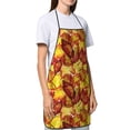 thumbnail image 4 of Disketp Autumn Mosaic Maple Leaves Kitchen Apron with adjustable Aprons for Women with Pockets Cooking Powder Pink Apron, 4 of 7