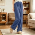 thumbnail image 4 of Lmnyox Wide Leg Pants for Toddler Kids Casual Loose Pull On Pants Plain Athletic Trousers with Pockets, 4 of 7