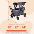 thumbnail image 3 of Baby Trend Expedition 2-in-1 Stroller Wagon PLUS, Ultra Grey, 3 of 5