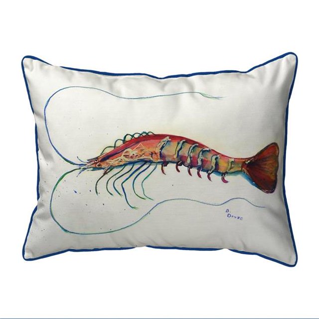 Betsy Drake ZP395 20 x 24 Po. Oreiller à Fermeture à Glissière Extra Grand Betsys Shrimp