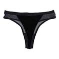 thumbnail image 1 of Tanga Secret Trasure para Dama de Mesh con Detalle al Frente de Tercipelo, Negro Talla EG, 1 of 4
