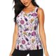 thumbnail image 1 of Fotbe Wine Blusas Sin Mangas para Mujer – Estilo Casual, Corte Suelto, Slim-Fit, Cuello Redondo Deportivo, Tops de Verano para Gimnasio y Yoga-Large, 1 of 1
