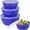 Blue, variant on Plastic Prep Bowls with Lids for Kitchen Storage & Organisation, Bexikou Set of 4 Fresh Keeping Bow for Baking, Prepping, Cooking and Serving Food