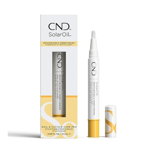 CND SolarOil Essential Care Pen, Moisturizes and Conditions Nails, Natural Blend Of Jojoba, Vitamin E, Rice Bran and Sweet Almond Oils, Pack Of 1, 0.08 oz. (Packaging may vary) C33