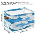 thumbnail image 4 of White Hibiscus Flowers Square Storage Bins with Handles Collapsible Containing Box 1 Pack, 4 of 9