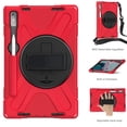 thumbnail image 4 of XYX Case for Lenovo Tab P11 Pro (2nd Gen) 2022 11.2 inch TB-138FC/TB-132FU with 360 Degree Rotating, Hand Strap, Shoulder Strap, Red, 4 of 7