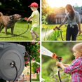 Expandable Hose Reel 155 ft. hybrid hose, lockable at any length