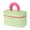 Green, variant on Purple Canvas Makeup Bag With Handle And Brush Organizer, Waterproof Nylon And Spandex Material, And Cute Design For Travel, Teens, And Cosmetic Storage 9.45X5.51X5.12 In 0.28 Lb