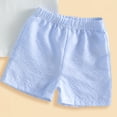 thumbnail image 5 of Toddler Baby Boy Summer Clothes Plaid Lapel Short Sleeve T-Shirt Top Shorts Sets Infant Outfit 6 12 18 24 36Months, 5 of 5