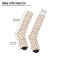 thumbnail image 5 of Daiia Sports Socks Retro Floral Printed Novelty Crew Socks for Men Women Knee High Socks Cotton Socks Soft & Breathable Support Unisex Socks, 5 of 9