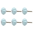 thumbnail image 1 of Perillas de cerámica vintage en forma de calabaza Uxcell, tiradores de 6 paquetes, color azul, 1 of 7