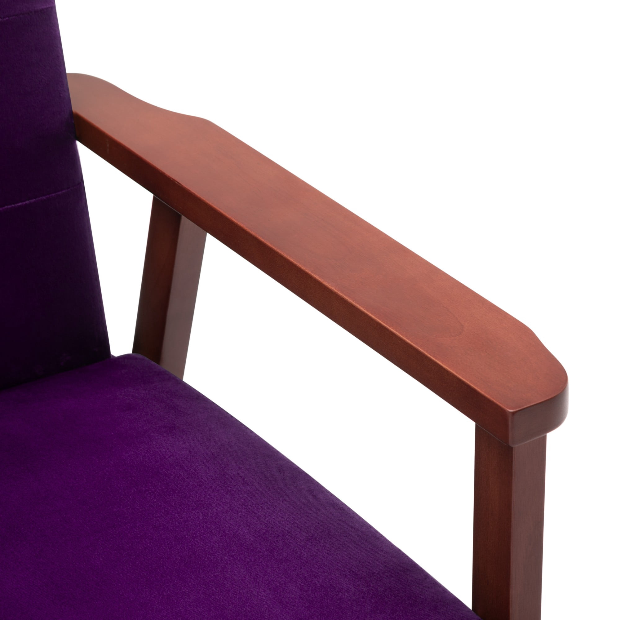 Gewnee 25.39 inch Wood Frame Upholstered Armchair,High Density Sponge Seat Cushion with Anti-Slip Foot Pads,Suitable for Living Room,Bedroom and Office.Purple