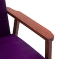 thumbnail image 4 of Gewnee 25.39 inch Wood Frame Upholstered Armchair,High Density Sponge Seat Cushion with Anti-Slip Foot Pads,Suitable for Living Room,Bedroom and Office.Purple, 4 of 10