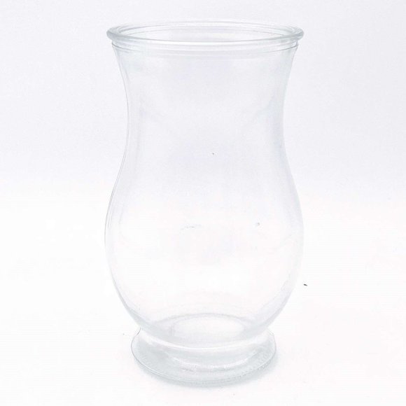 Set of 2 Glass Hurricane Shaped Vase