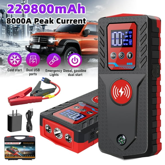 Car Jump Starter,Kepeak 20000mAh Battery Jump Starter(Up to 6.0L Gas or 4L Diesel),12V Auto Battery Booster w/ LCD Display & Dual USB Output, Portable Power Bank Charger