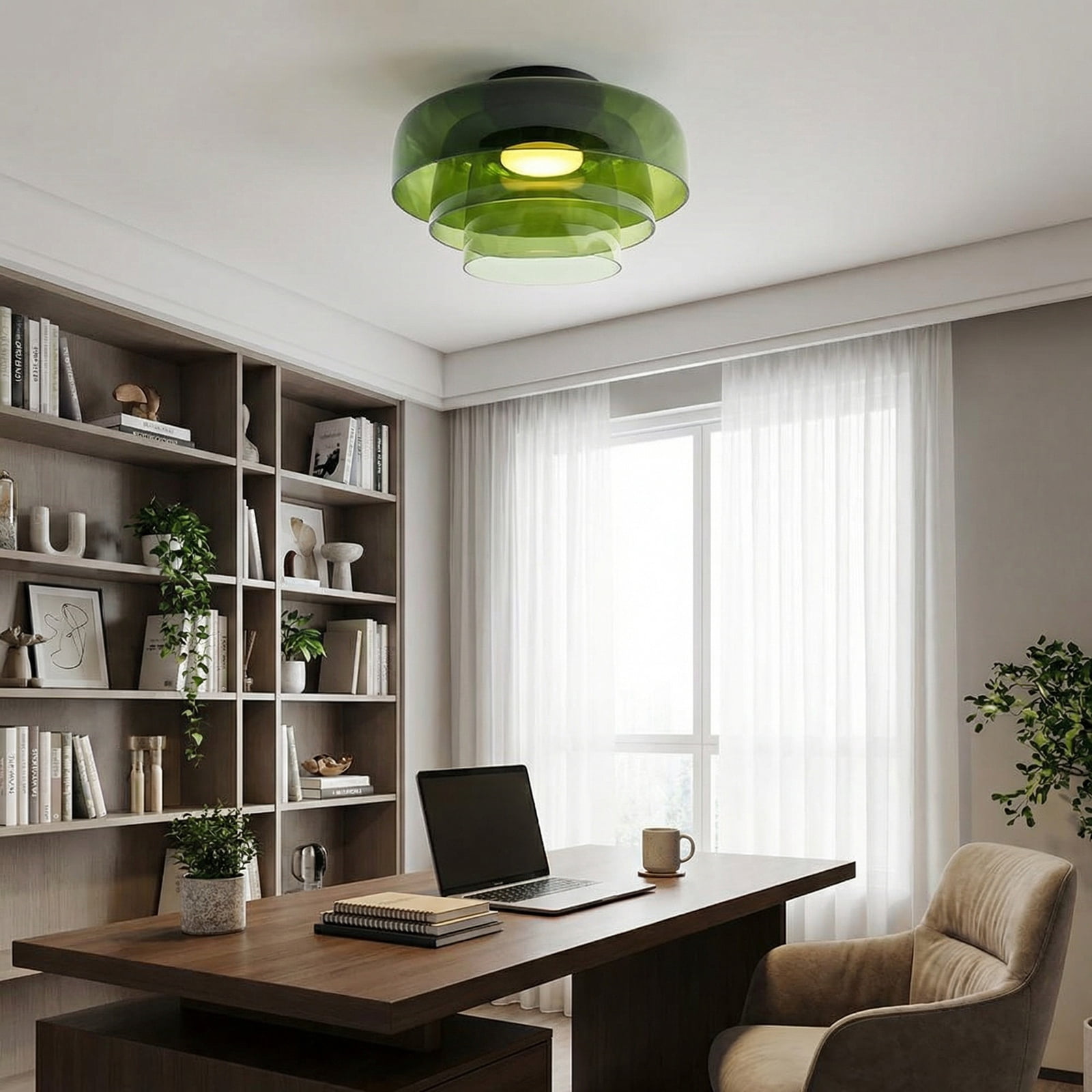 LittleGlovo Morandi Modern Simple Creative Glass Flush Mount Ceiling Light