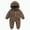 Brown, variant on Newborn Baby Bear Outfit Suit Girls Boys Fleece Jumpsuit Romper Hooded Winter Snowsuit Clothes(Army Green,6-9 Months)