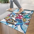 thumbnail image 4 of Butterfly Blue Pink Wing Pattern Door Rugs,Washable Non Slip Door Mats Indoor,Decorative Door Mats,Entry Mat Indoor for Entrance,Bedroom,Kitchen,Bathroom,17"x30", 4 of 6