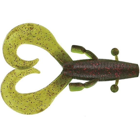 Yamamoto Baits Cowboy Creature Bait, 7, 4in, Green Pumpkin/Red Flake/042J
