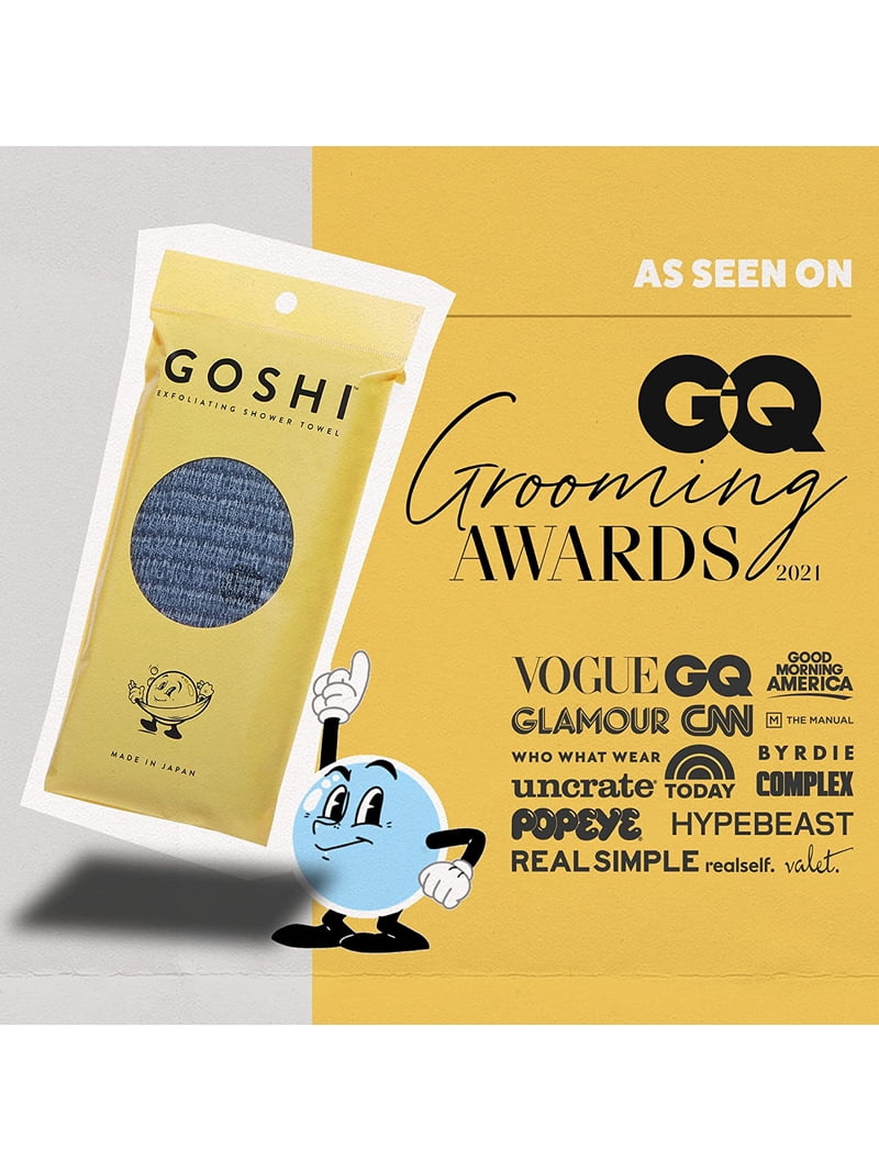 GOSHI, Exfoliating Shower Towel, Rip-Resistant, Gray - Walmart.com