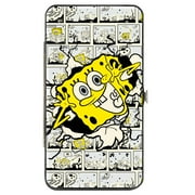 Nickelodeon Wallet, Hinged, Spongebob Breakthrough Scene Blocks, Vegan Leather