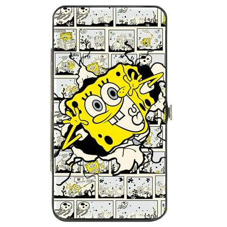 Nickelodeon Wallet, Hinged, Spongebob Breakthrough Scene Blocks, Vegan Leather