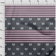 thumbnail image 2 of oneOone Georgette Viscose Fabric Stripe & Cat Face Animal Printed Craft Fabric BTY 42 Inch Wide, 2 of 4