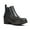 Grey, variant on Bocca Women's Black Chelsea Boots Chunky Heel Ankle Booties Size 8.5