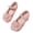 Pink, variant on Beige Girls Glitter Mary Jane Dress Shoes with Pearl Strap and Flower Bow Size 1, Princess Party Flats for Big Kids