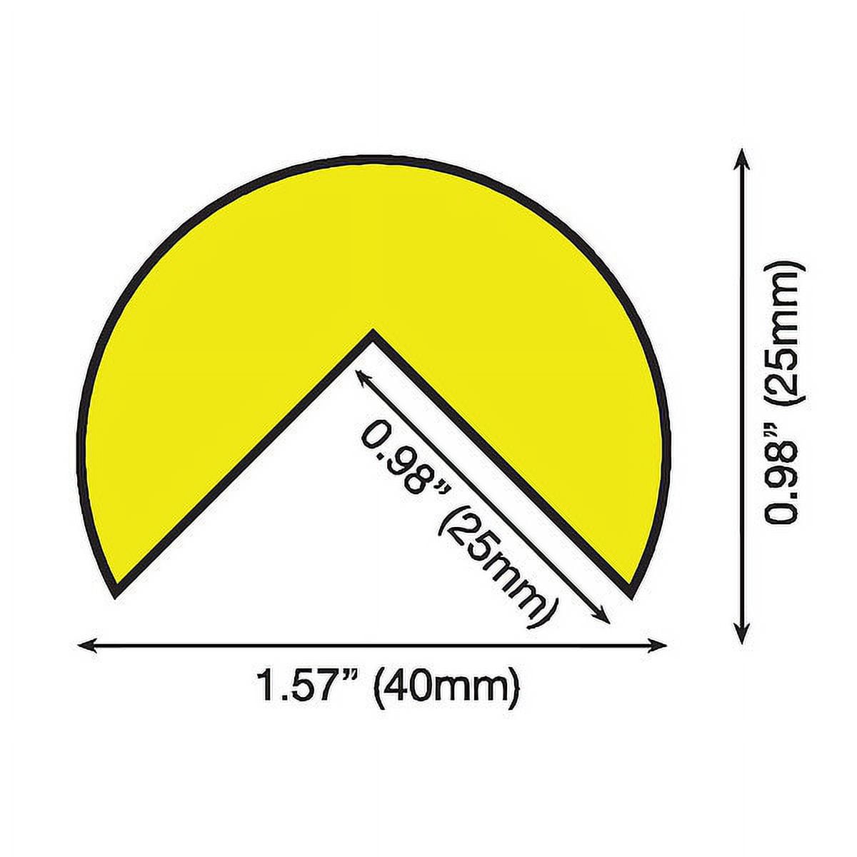 Knuffi Corner Guard,Rounded,Fluorescent Bk/Yl 60-6700-4