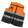 thumbnail image 1 of Chaleco Reflectante Nocturno, Naranja XL Efecto De Advertencia Buena Transpirabilidad Ropa Reflectante Alta Visibilidad Para Patrulla De Seguridad Pública, 1 of 7