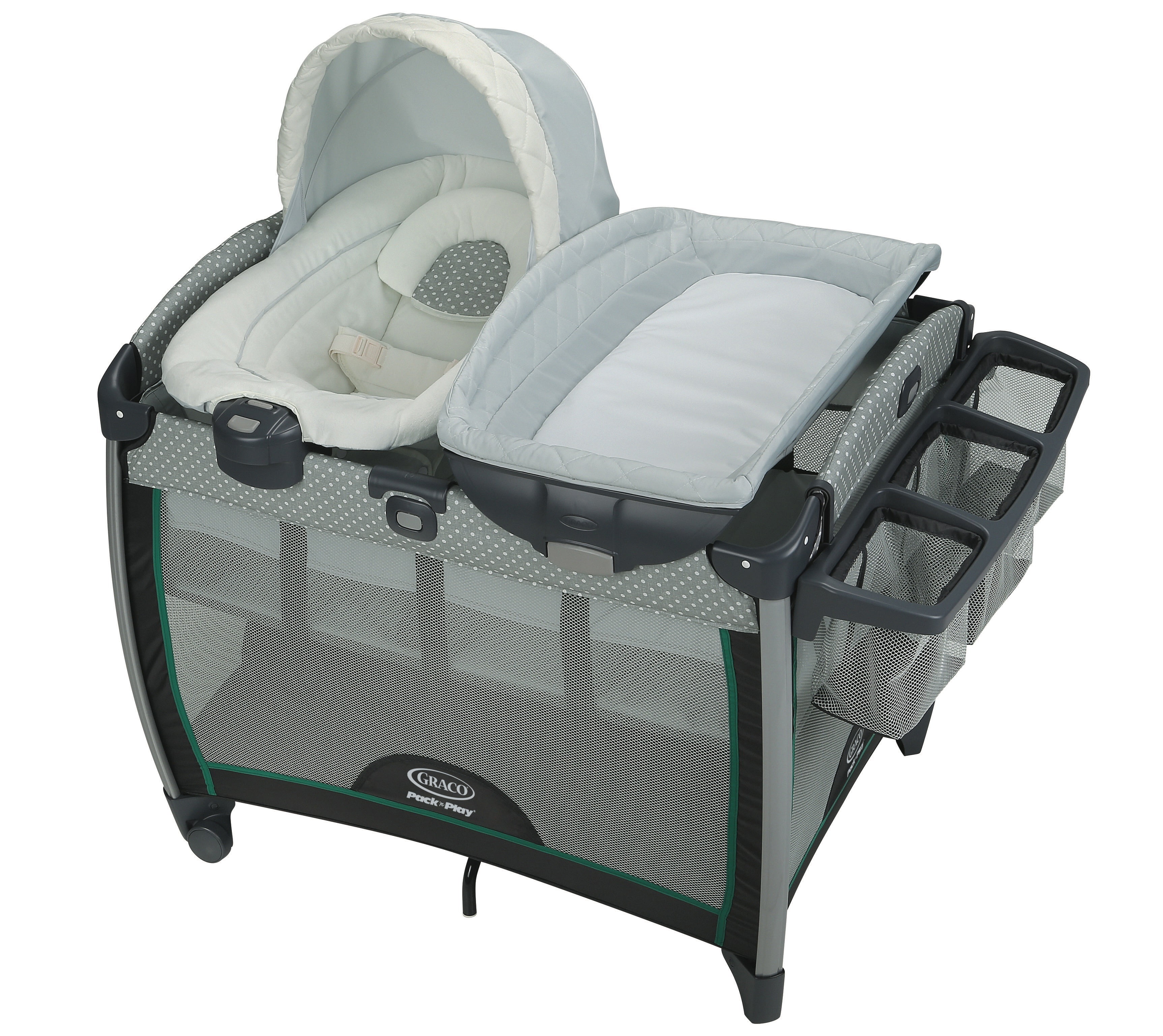 Graco Portable Bouncer w/ Bassinet Quick Connect Head Support Albie One Size 