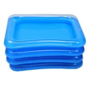 4 Pcs Inflatable Ice Bar Serving Bars Blue Candy Jar Pool Floating Drink Tray Trays Cooler Child