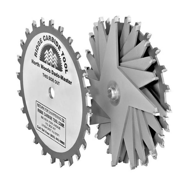 Ridge Carbide NW8DMDS 8" DadoMaster Cut perfect flat bottom Dado on