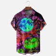 thumbnail image 4 of LIIPEE Halloween Graphic Shirt For Men Short Sleeve Turn Down Collar Button Up Shirts Male Comfortable Breathable Party Tops,XXXXL, 4 of 5